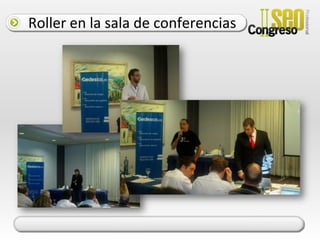 Previsión asistencia II CongresoLas 50 plazas previstas para el II Congreso SEO están cubiertas antes de sacar las entradas a la venta. Se pueden ampliar las plazas si fuera necesario.El interés creado por nuestros asistentes del pasado año ha reforzado las ganas de la organización de este próximo evento donde organizadores, patrocinadores, ponentes y asistentes entenderán las estrategias a seguir para que su empresa aparezca en los resultados que muestran los buscadores de Internet sin previo pago.