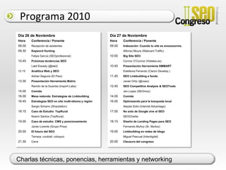 Ponentes 2010Todos ellos referentes nacionales e internacionales en el sector SEO