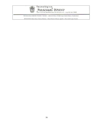 TECNOLOGIA DISEÑO TEXTIL Y MODA – ASIGNATURA: PATRONAJE INDUSTRIAL FEMENINO
DOCENTES: Maria Isleny Valencia Martínez - Diana Patricia Valbuena Agudelo - Dora Isabel Lopez Fuentes
58
 