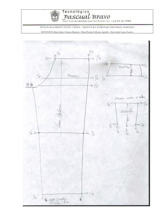 TECNOLOGIA DISEÑO TEXTIL Y MODA – ASIGNATURA: PATRONAJE INDUSTRIAL FEMENINO
DOCENTES: Maria Isleny Valencia Martínez - Diana Patricia Valbuena Agudelo - Dora Isabel Lopez Fuentes
59
 