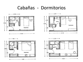 Cabañas - Dormitorios 
 