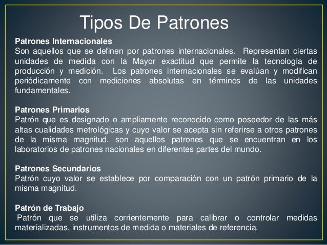 Patrones de medicion
