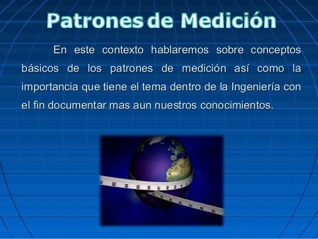 Patrones de medicion