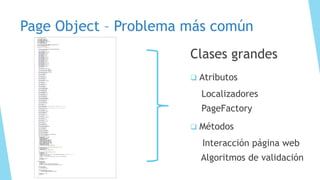 Patrones de diseño en la automatización PageObject o ScreenPlay | PDF