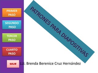 PRIMER
 PASO

SEGUNDO
  PASO

TERCER
 PASO


CUARTO
 PASO


  SALIR   LLI. Brenda Berenice Cruz Hernández
 