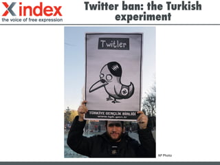 Twitter ban: the Turkish
experiment	
  
AP	
  Photo	
  
 