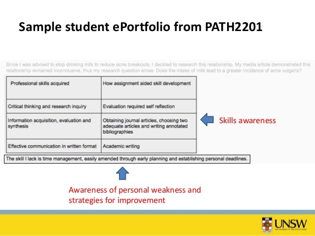 Patsie Polly 2014 - ePortfolio use for development of 