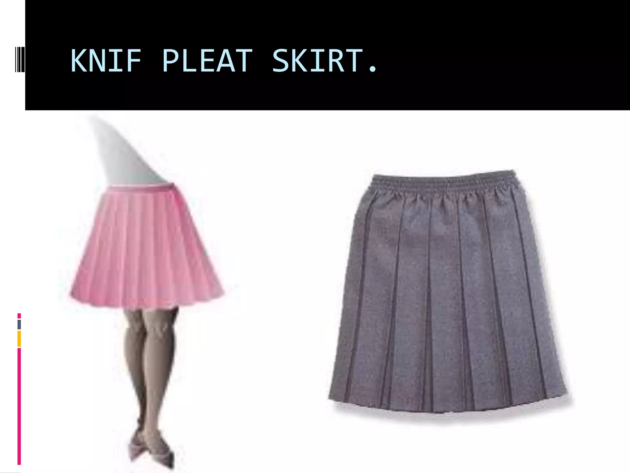 KNIF PLEAT SKIRT.