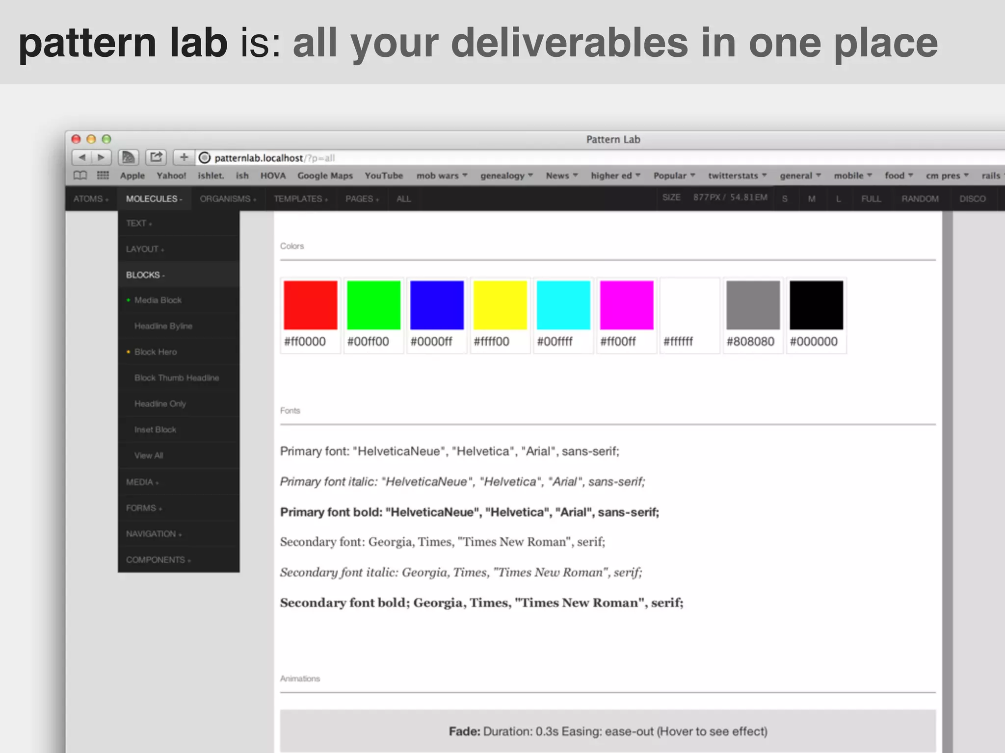 pattern lab is: all your deliverables in one place

 