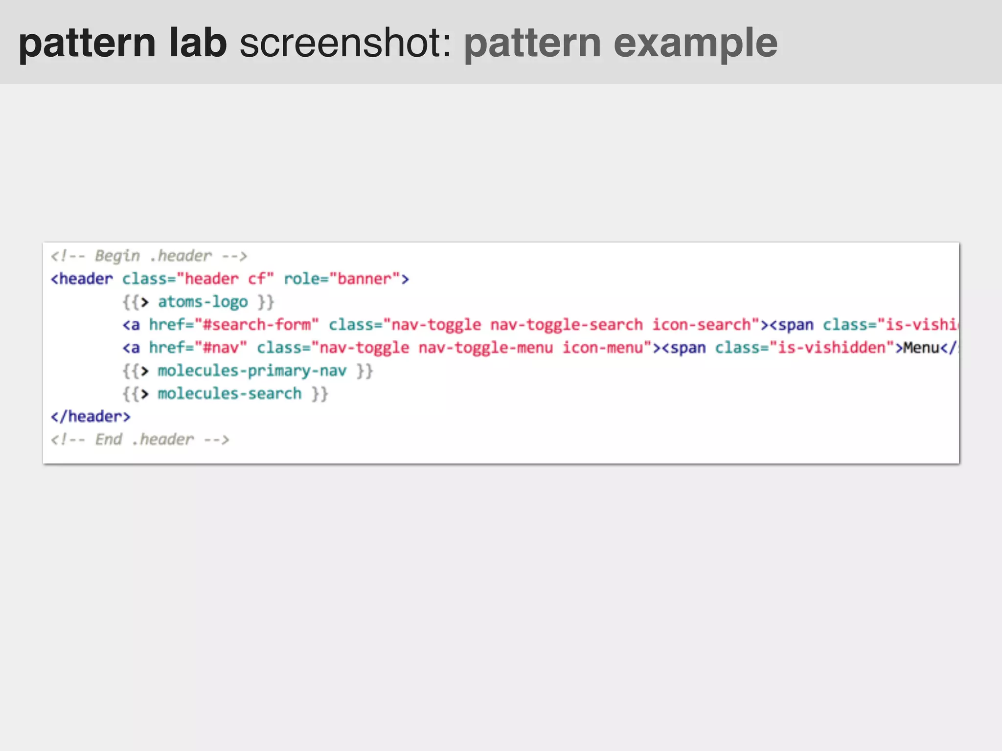 pattern lab screenshot: pattern example

 