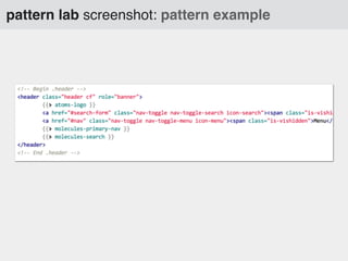 pattern lab screenshot: pattern example

 
