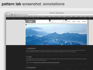 pattern lab screenshot: annotations

 