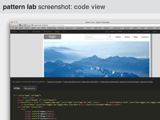 pattern lab screenshot: code view

 