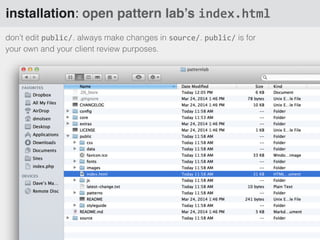 The Why and What of Pattern Lab | PDF