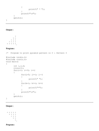 Pattern printing-in-c(Jaydip Kikani) | PDF