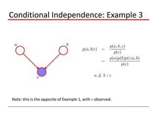 Pattern Recognition and Machine Learning : Graphical Models | PPTX