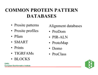 Prosite Pattern Example patterndat.pdf