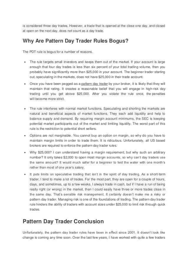 Pattern day trader rule options