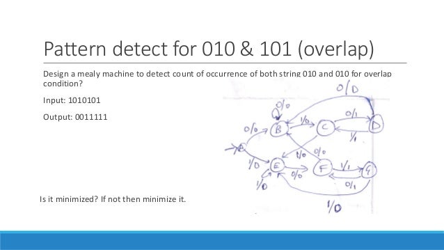 Pattern Detection In Mealy Machine