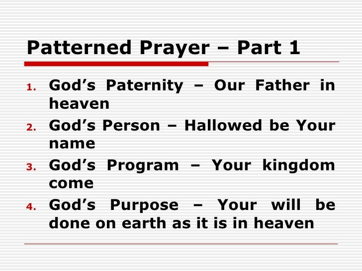 Patterned Prayer