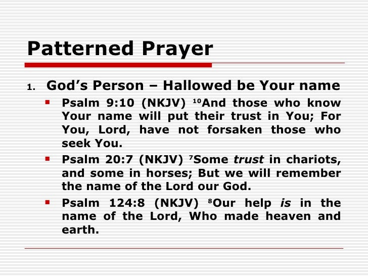 Patterned Prayer