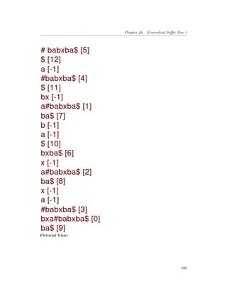 Chapter 46. Generalized Suffix Tree 1
Pictorial View:
280
 