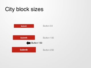 City block sizes
Button 50
Button 100
Button 200
Button 150
 