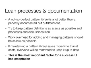 How to build the perfect pattern library | PDF