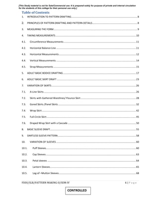 Pattern making study material | PDF