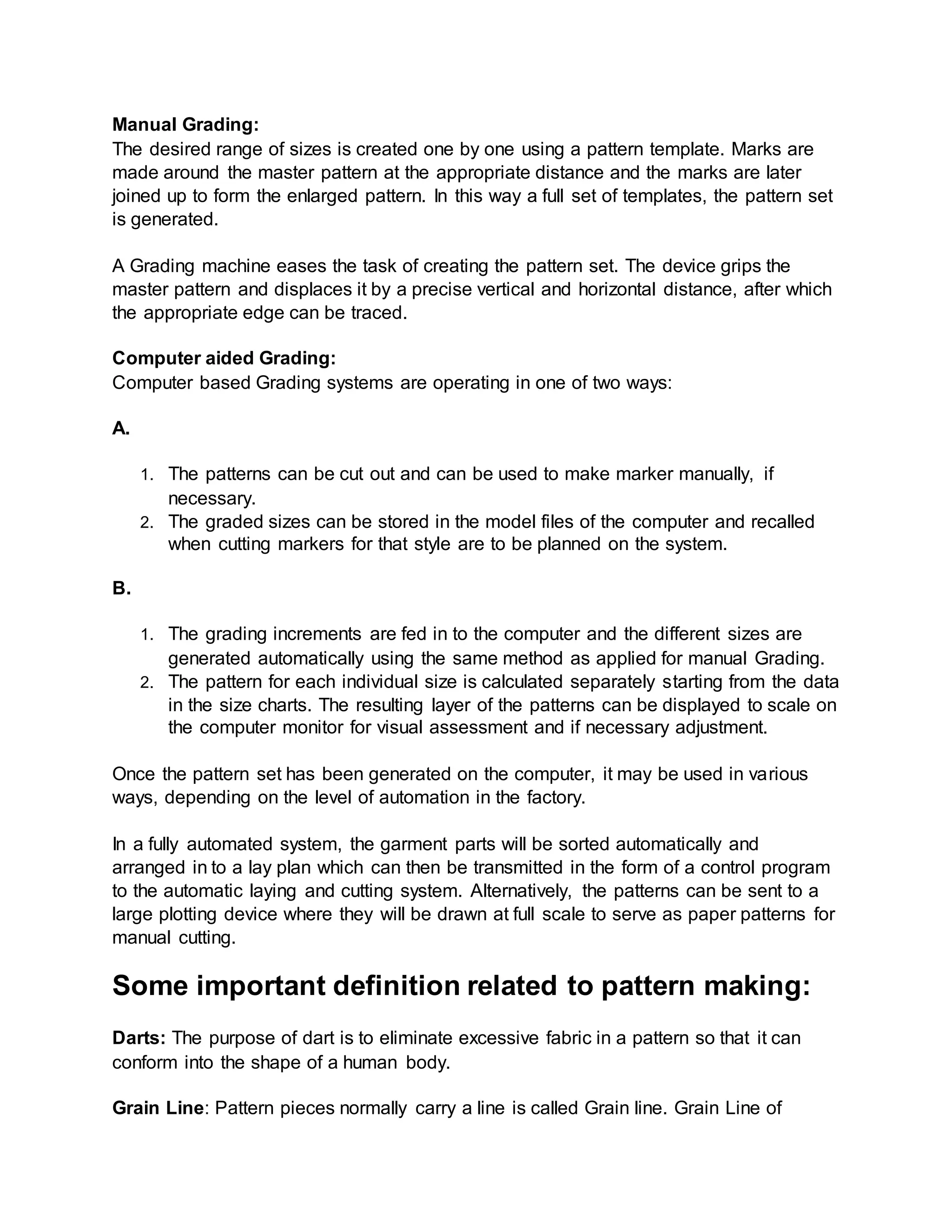 Pattern making is an art | DOCX