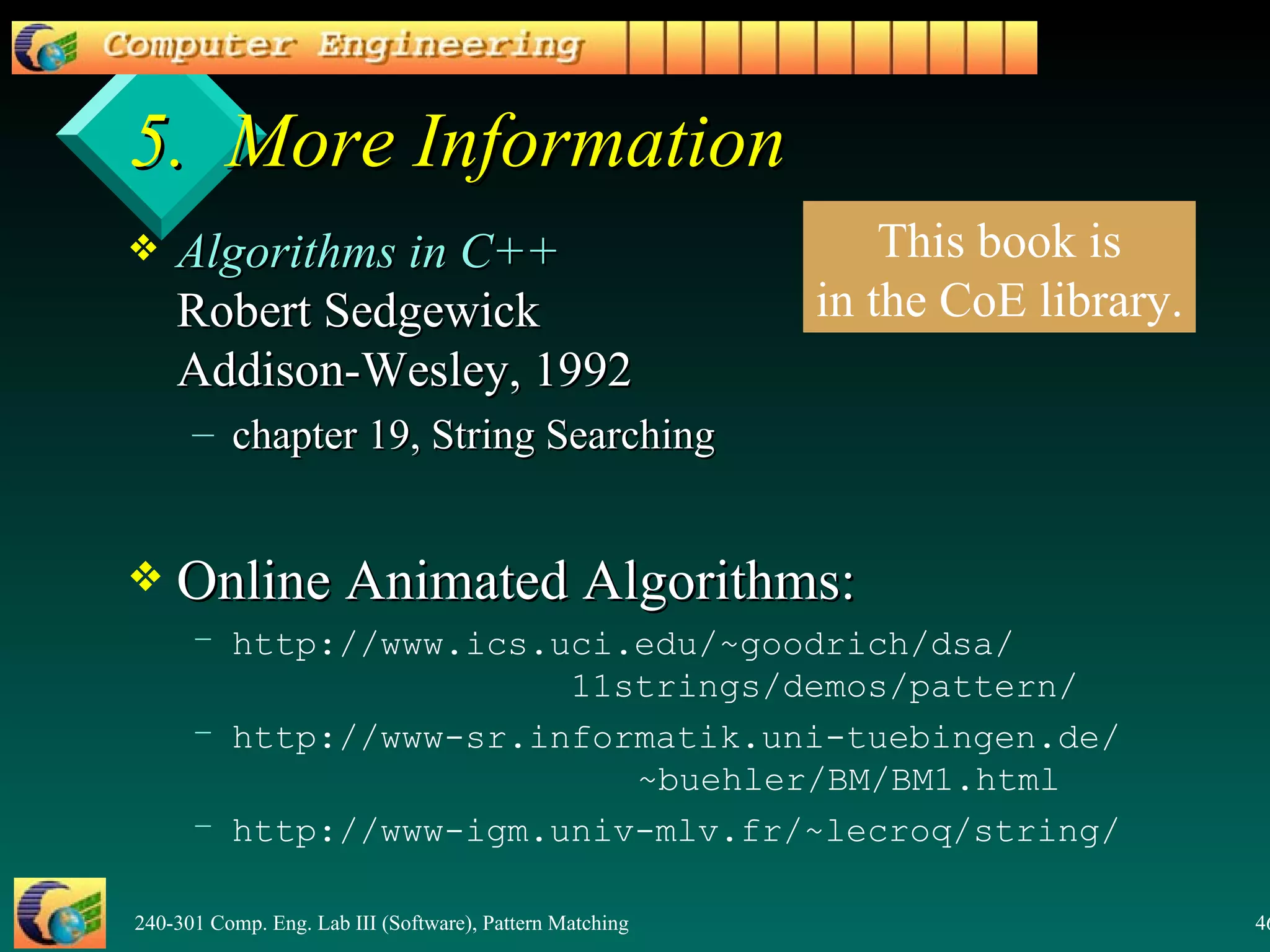 Pattern matching | PPT