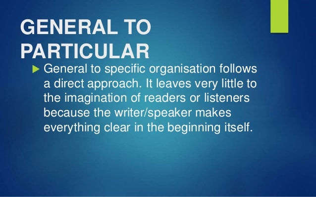 English 8 - Pattern of Idea Development (General to Particular)