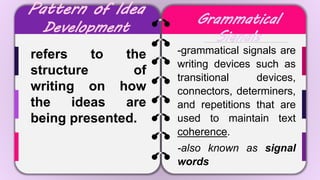 PATTERN OF IDEA DEVELOPMENT in English 8 Lesson .pptx