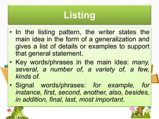 Addition Patterns Of Organization