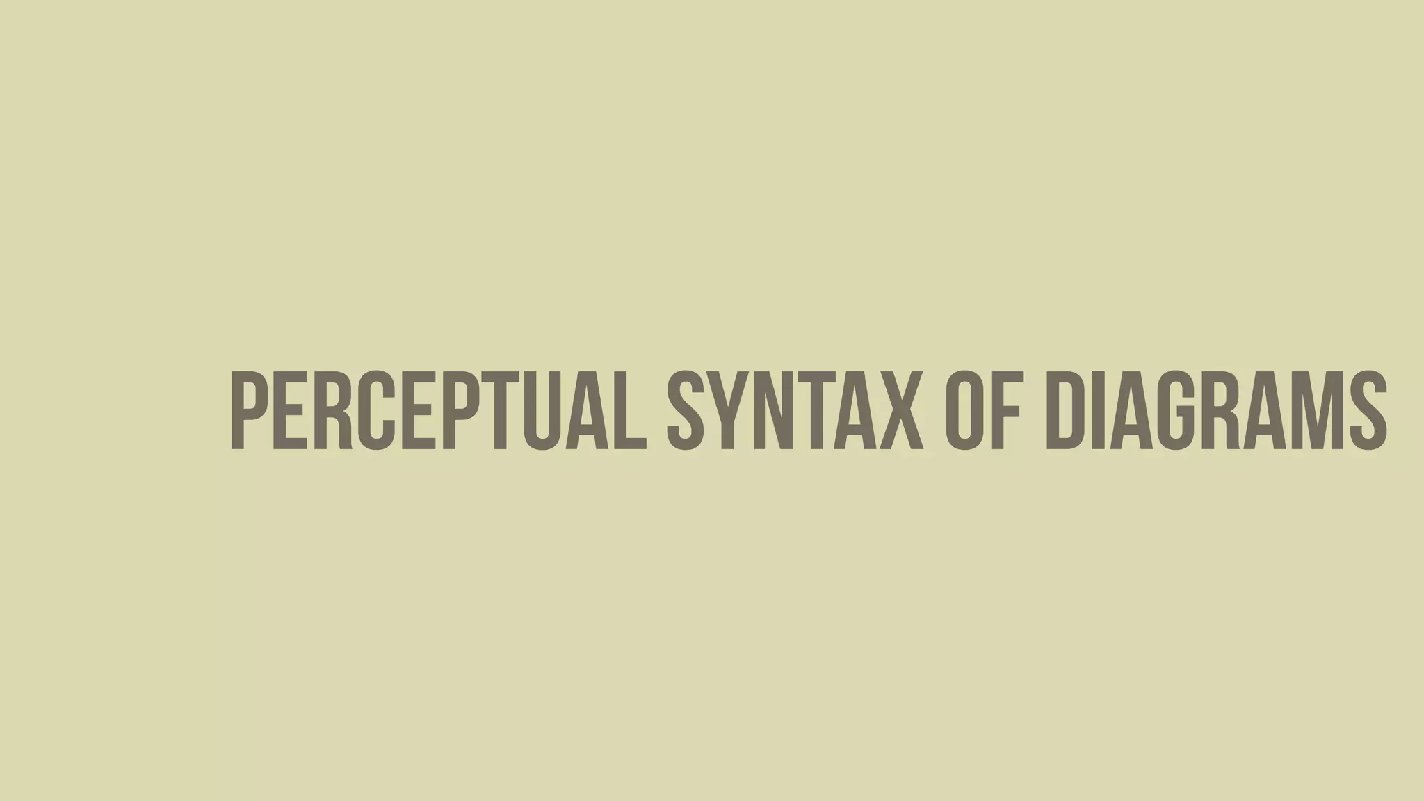 Perceptual syntax of diagrams
 