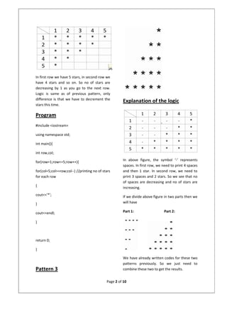 Nesting of for loops using C++ | PDF | Programming Languages | Computing