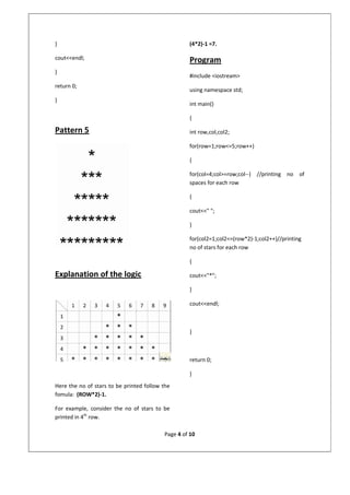 Nesting of for loops using C++ | PDF | Programming Languages | Computing