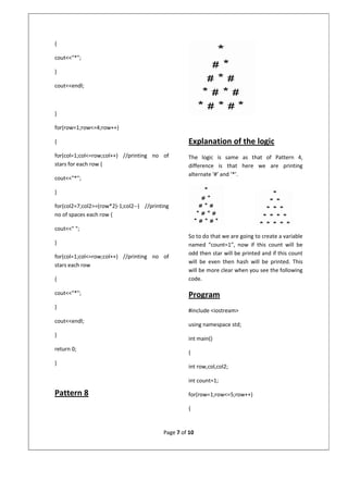Nesting of for loops using C++ | PDF | Programming Languages | Computing