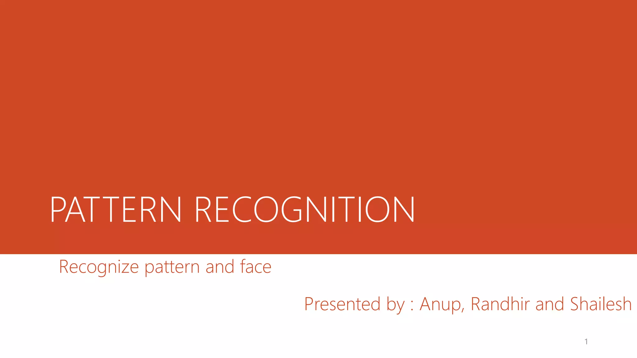Pattern recognition | PPT