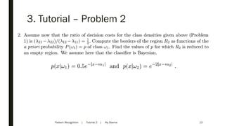 Pattern recognition Tutorial 2 | PDF