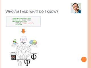 WHO AM I AND WHAT DO I KNOW?
 