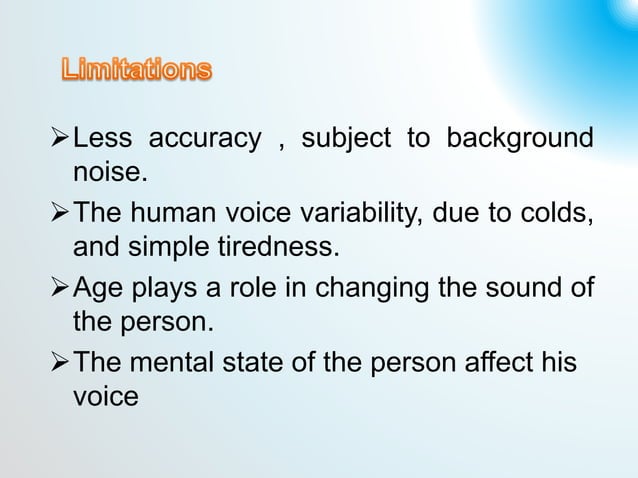 Pattern recognition voice biometrics | PPTX