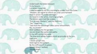 Patterns by Amy Lowell PPTX