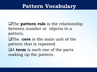 Patterns and-algebra-grade-2 powerpoint | PPT