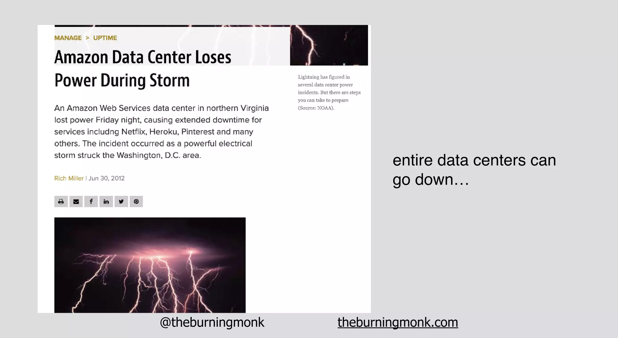 @theburningmonk theburningmonk.com
entire data centers can
go down…
 