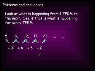 Patterns_and_Sequences junior cycle maths.ppt