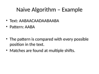 Pattern_Searching_Algorithms for pattern search | PPTX