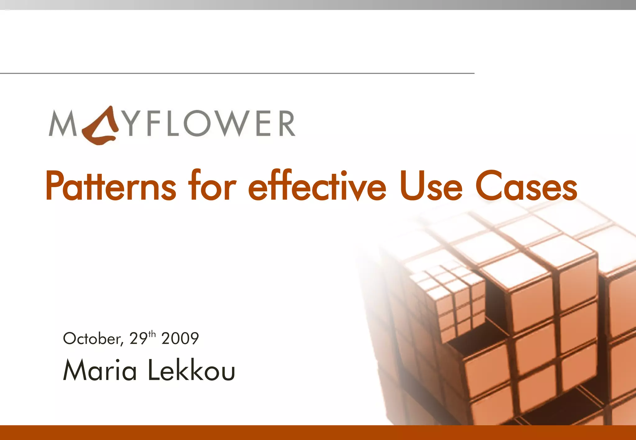 Patterns For Effective Use Cases PPT