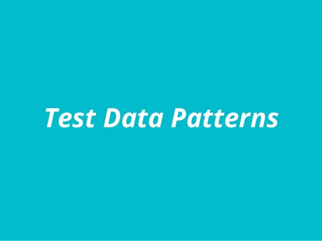 Patterns in Test Automation Patterns in Test Automation