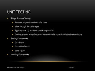 Patterns in Testing | PPT